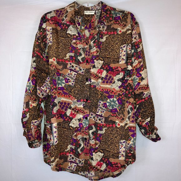 Vintage Jane Ashely Womens 2pc Blouse and Skirt Set Size Medium - Picture 3 of 17